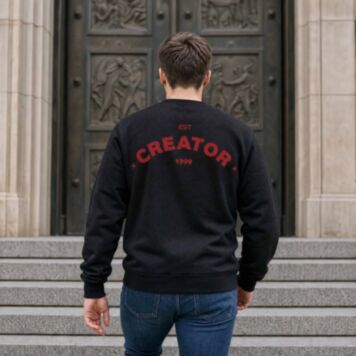 Personalised Sweatshirt with Creator Badge and Custom Year