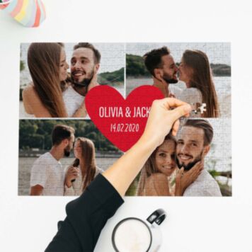 Personalised Puzzle with 4 Photos and Text