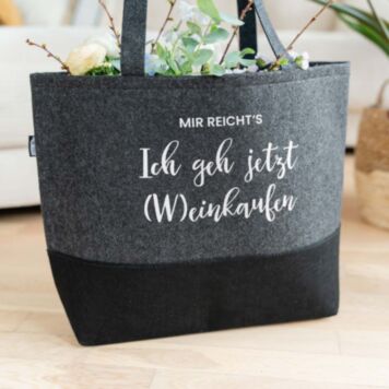Personalised Felt Tote With Text