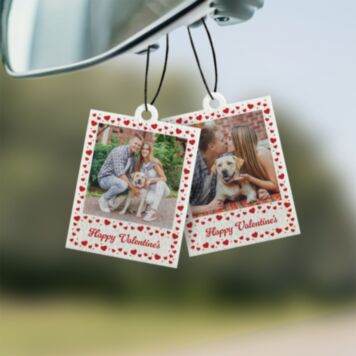 Personalised Polaroid Car Fresheners with Hearts