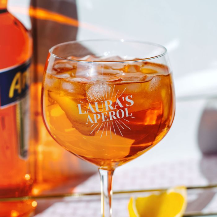 Personalised Aperol Spritz Logo Glass