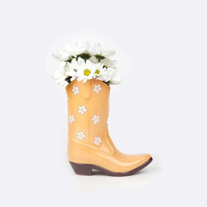 Cowboy Boot Vase