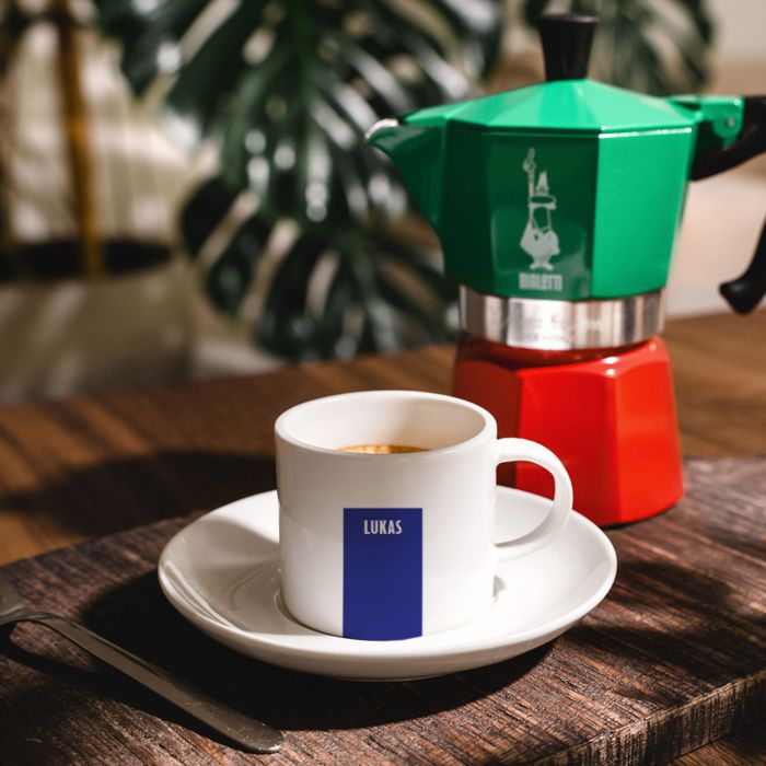 Personalised Colour Block Espresso Cup With Name