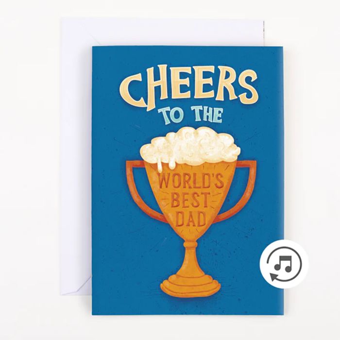 Endless 99 bottles Father's Day card with glitter