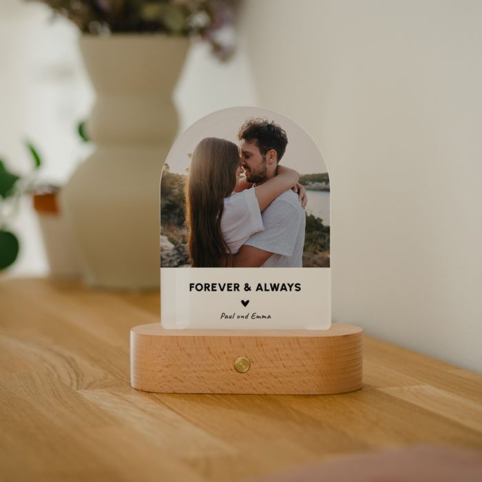 Personalised Photo LED Lamp With Heart