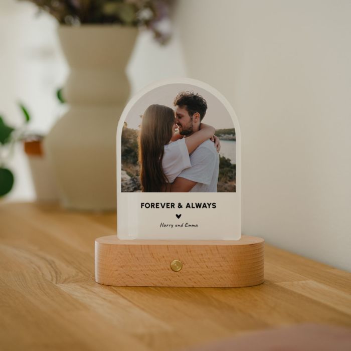 Personalised Photo LED Lamp With Heart