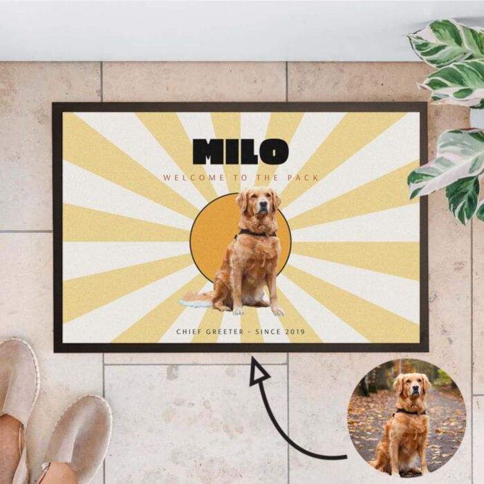 Personalised Doormat With Photo and Pet Names