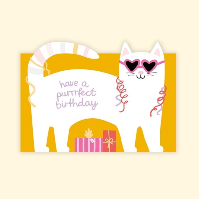 Cat Pudding Christmas Card
