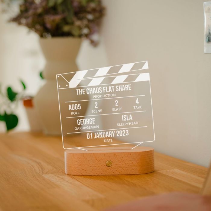 Movie Clapper Board LED Lamp