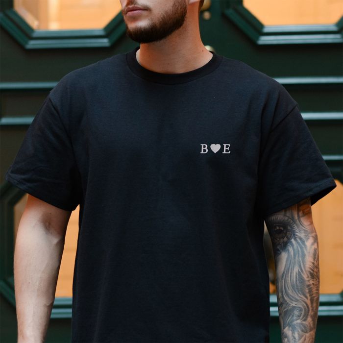 Embroidered Heart T-Shirt With Initials
