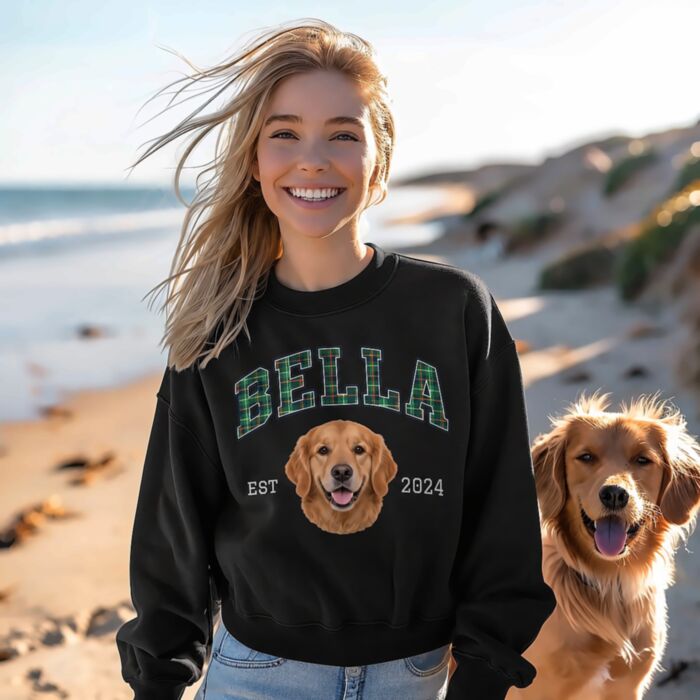 Personalised Pet Sweatshirt with Photo, Name and Year
