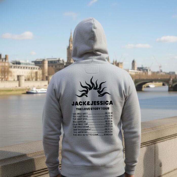 Personalised Hoodie with Name and Date