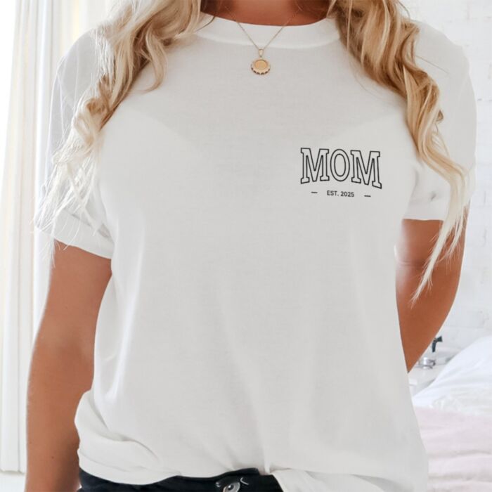 Personalised Mom T-Shirt with Year