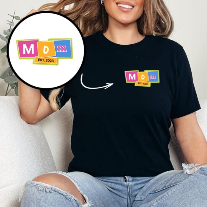 Personalised T-Shirt with Custom Text Printing – Memphis Design