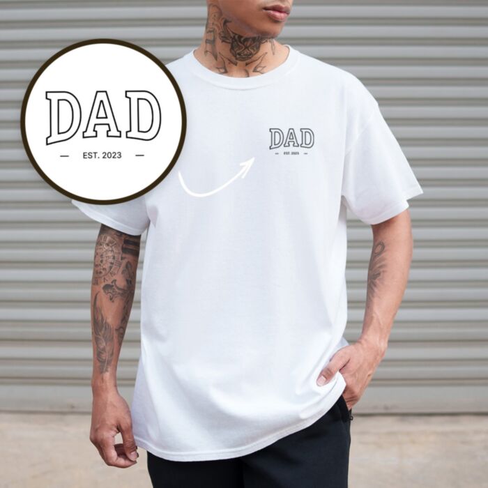 Personalised Father's Day T-Shirt with Establishment Year