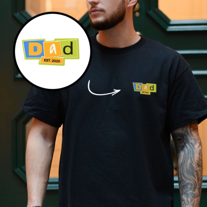 Personalised T-Shirt with Memphis Design and Custom Year