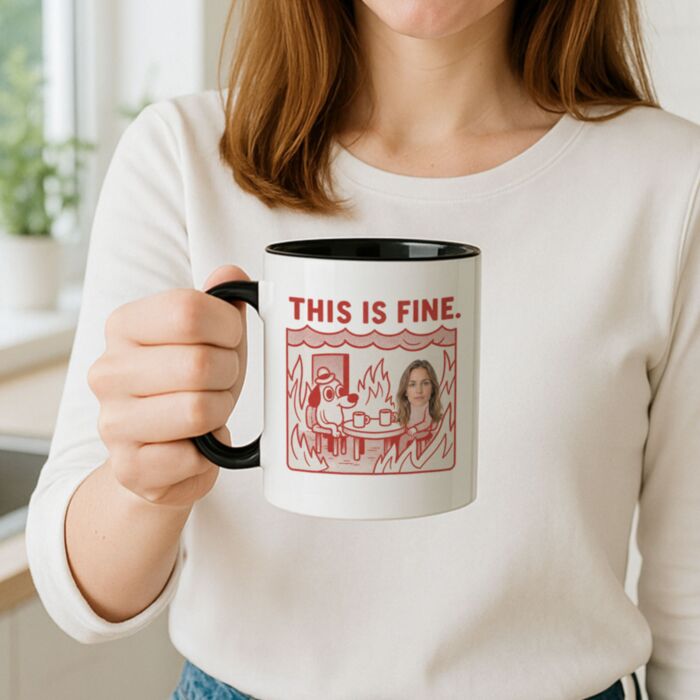 Personalised Mug with Photo - This is Fine Meme Design