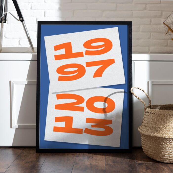 Personalised Poster with Year Numbers
