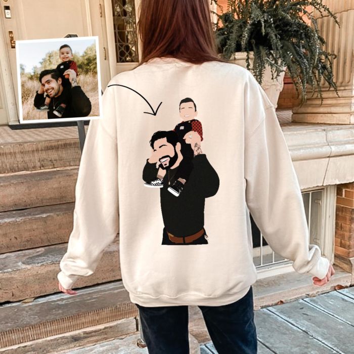 Personalised Sweatshirt with 2 Person Illustration