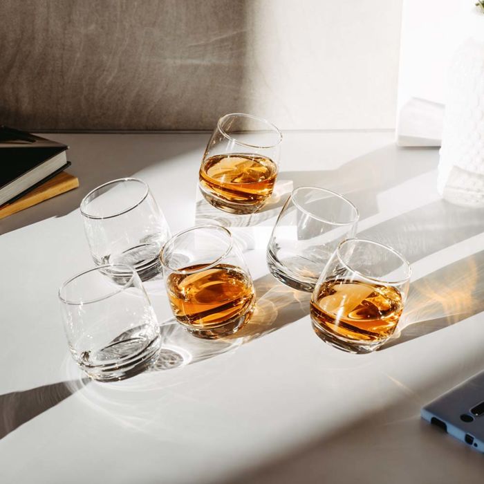 Set of 6 Rocking Whisky Glasses