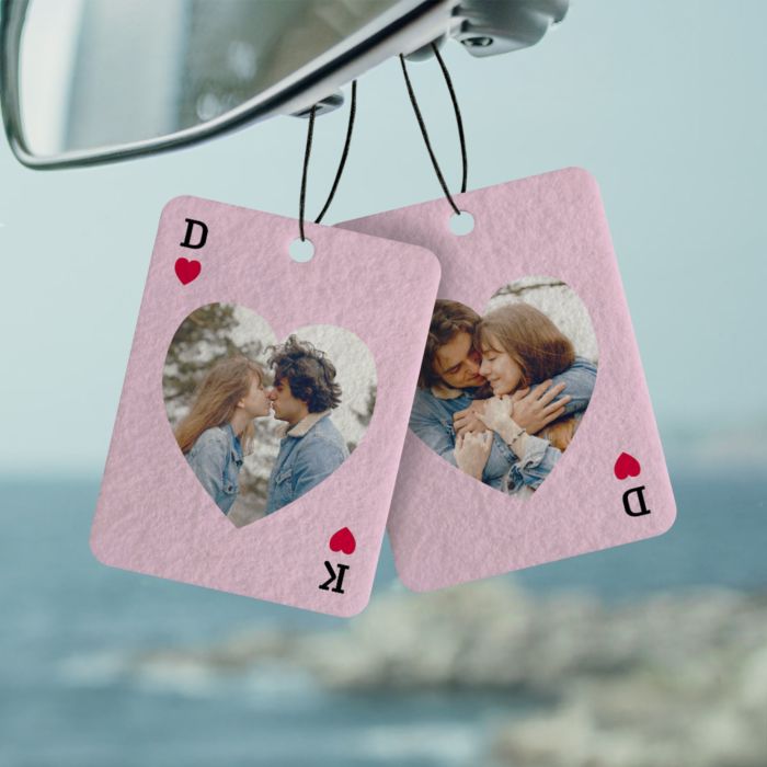 Personalised Photo Heart Card Car Freshener