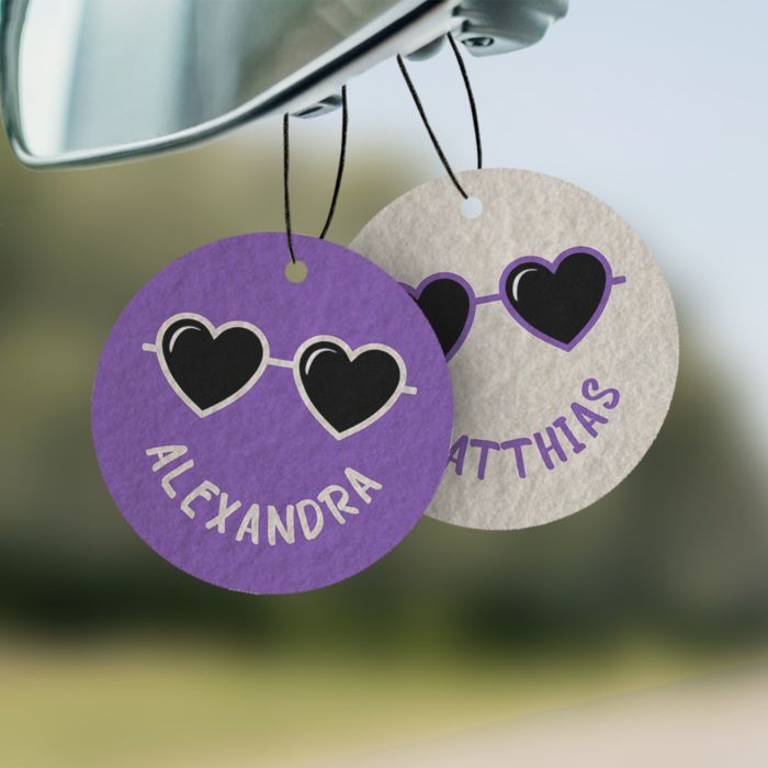 Personalised Smiley Air Freshener 2-Pack with Text