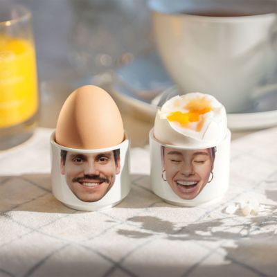 Personalised Photo Upload Egg Cups - Set of 2