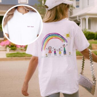 Personalised T-Shirt with Dual-Sided Drawing