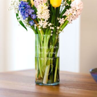 Personalised Vase with Text and Symbol