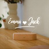 Personalised Night Light with Two Names