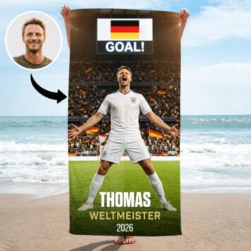 Personalised AI-Generated Goal Towel