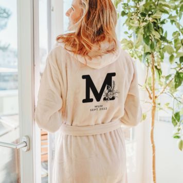 Personalised monogram bathrobe