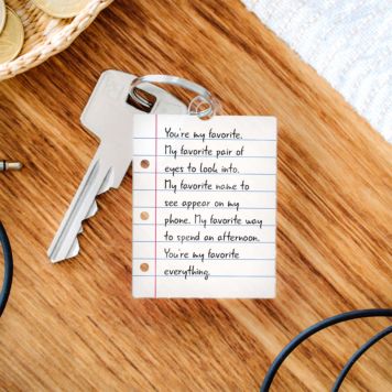 Personalised Acrylic Notepad Keyring