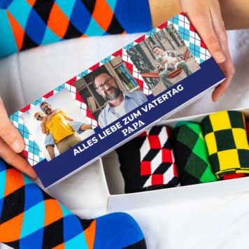 5 x Sock Pairs With Personalised Gift Box