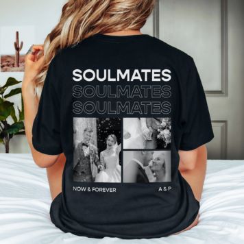 Personalised T-Shirt with Black and White Photos and Text - Design