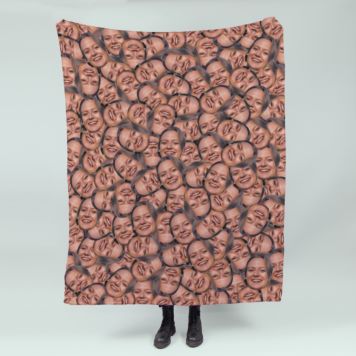 Small Personalised Face Blanket - Design