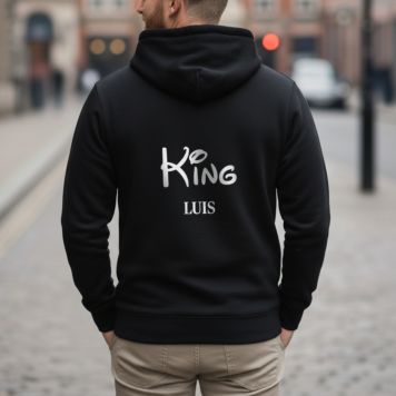 Personalisierbarer Kapuzenpullover mit Text - Design