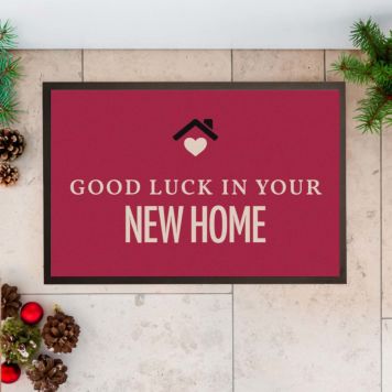 Personalisierbare Fußmatte mit Text und Symbol