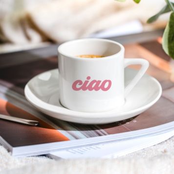 Personalised Espresso Cup With Text