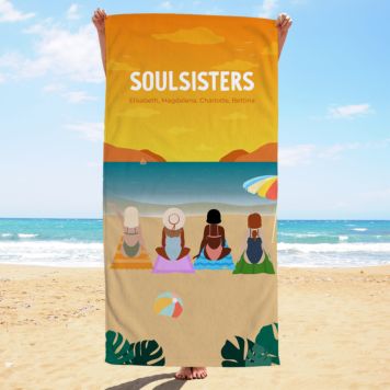 Personalised Girlfriends Beach Towel - Design