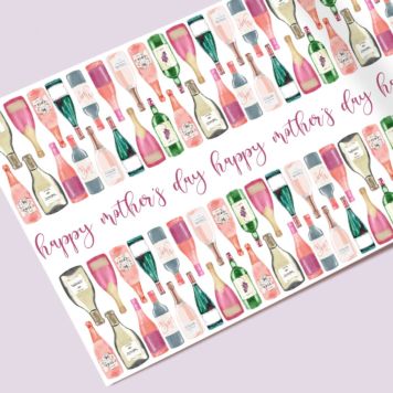 Personalised Wrapping Paper with Text and Illustration