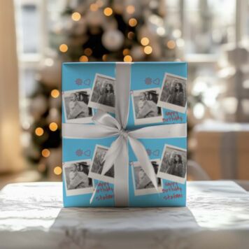 Personalised Gift Wrapping Paper with Photo and Name