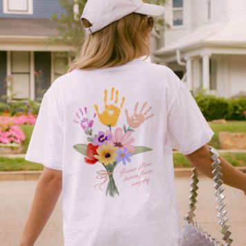 Personalised Handprint Bouquet T-Shirt