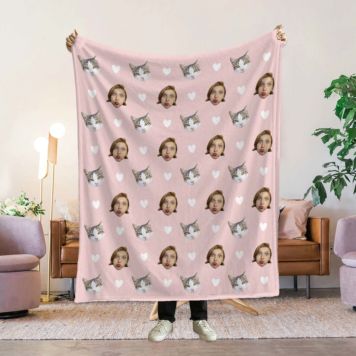 Personalised Blanket with Pet and Face - Design