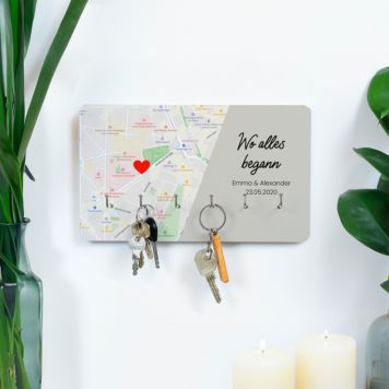 Personalised 'Where It All Began' Key Hanger