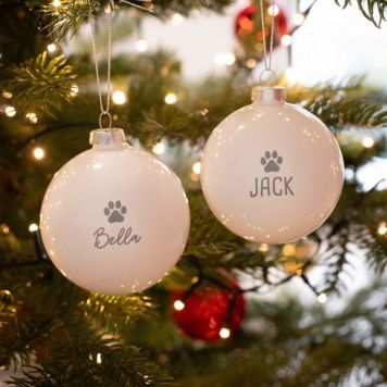 Personalised Pet Bauble - Set of 2