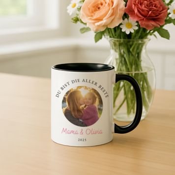 Personalised Mug with Text and Photo - Design