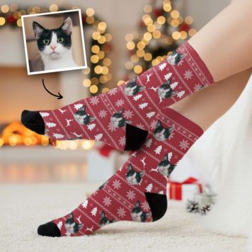 Personalised Festive Face Socks