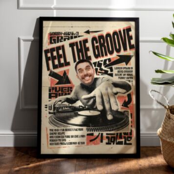 Personalised 90s DJ Poster with Photo