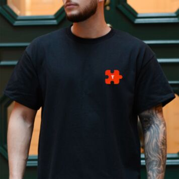 Personalised Puzzle Piece Initial T-Shirt